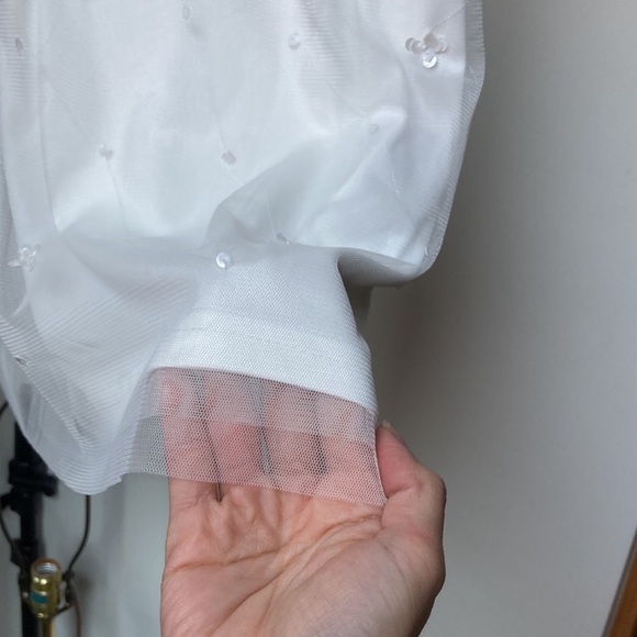 NWT ADRIANA PAPPELL Floral Beaded Appliqué Dress Bridal Shower Brides Dress - Picture 9 of 10